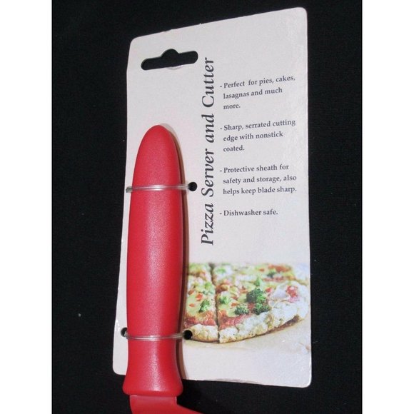 Red Kitchen Pizza Pie Cake Lasagna Server - Picture 3 of 4